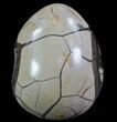 Bargain, Septarian Dragon Egg Geode - Black Crystals #64826-2